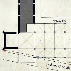Lageplan der alten Sockelmauer