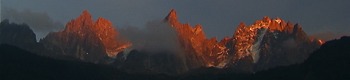 Sonnenuntergang Chamonix